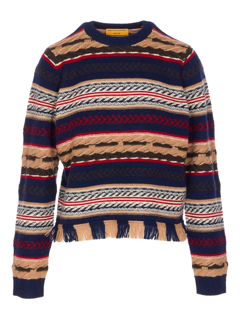 Guest In Residence striped fringed sweater | Blue | Image 1