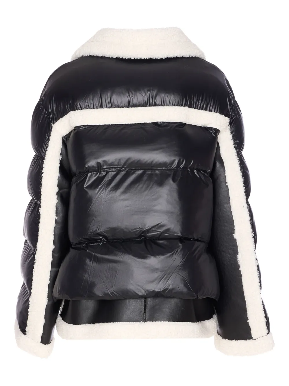 Essentiel Antwerp Faux-shearling Panelled Jacket In Black