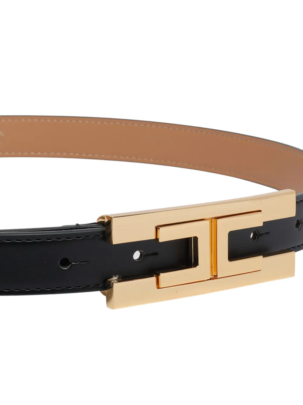 Elisabetta Franchi logo-buckle belt - Zwart