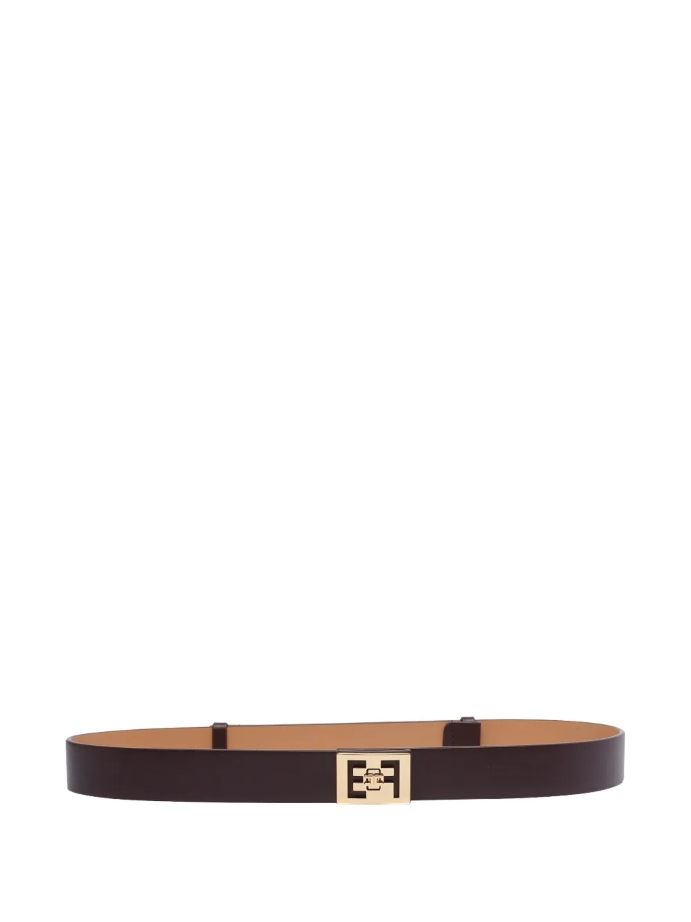 Elisabetta Franchi logo-plaque belt - Marrone
