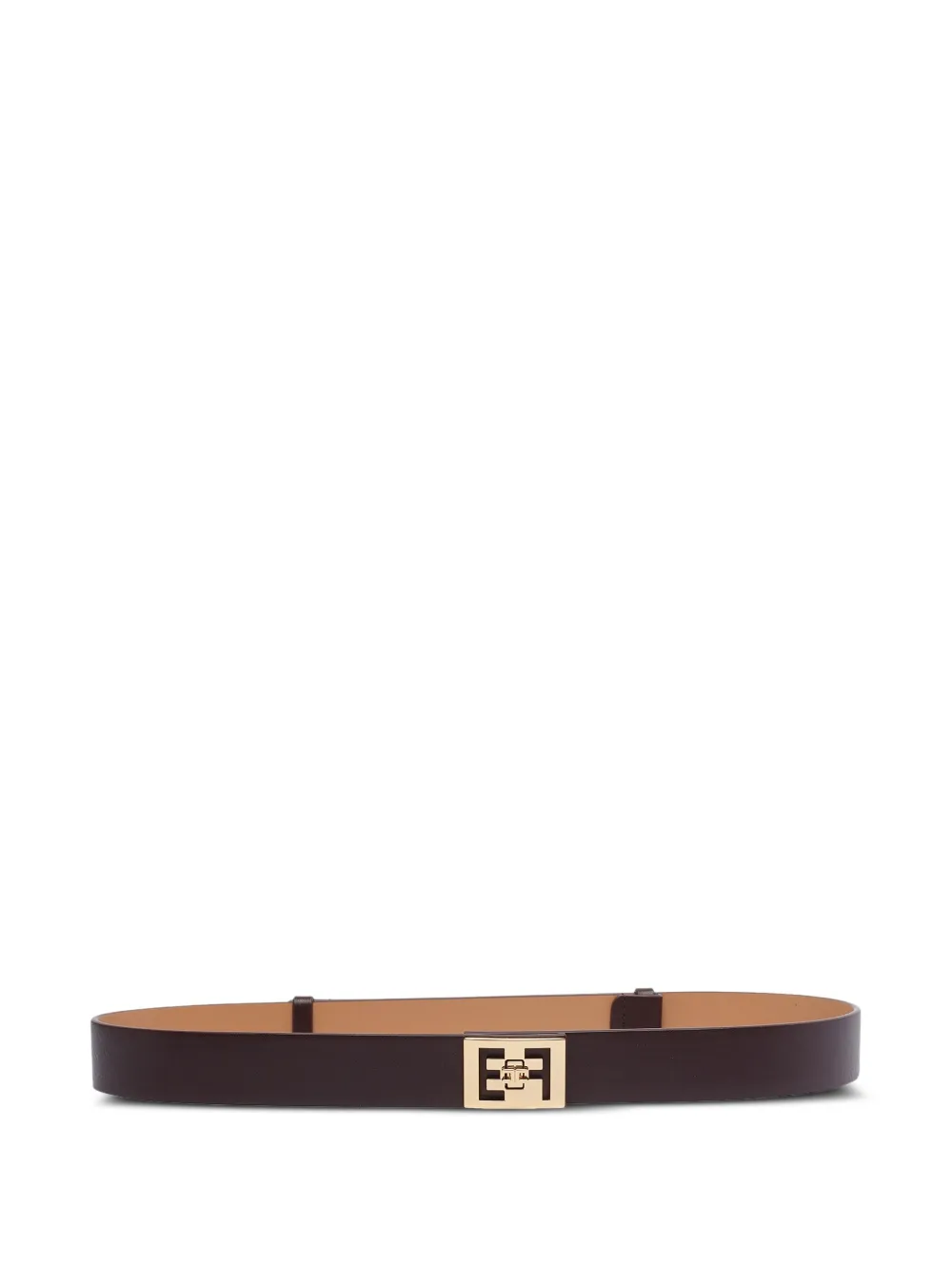 Elisabetta Franchi logo-plaque belt | Brown | Image 1