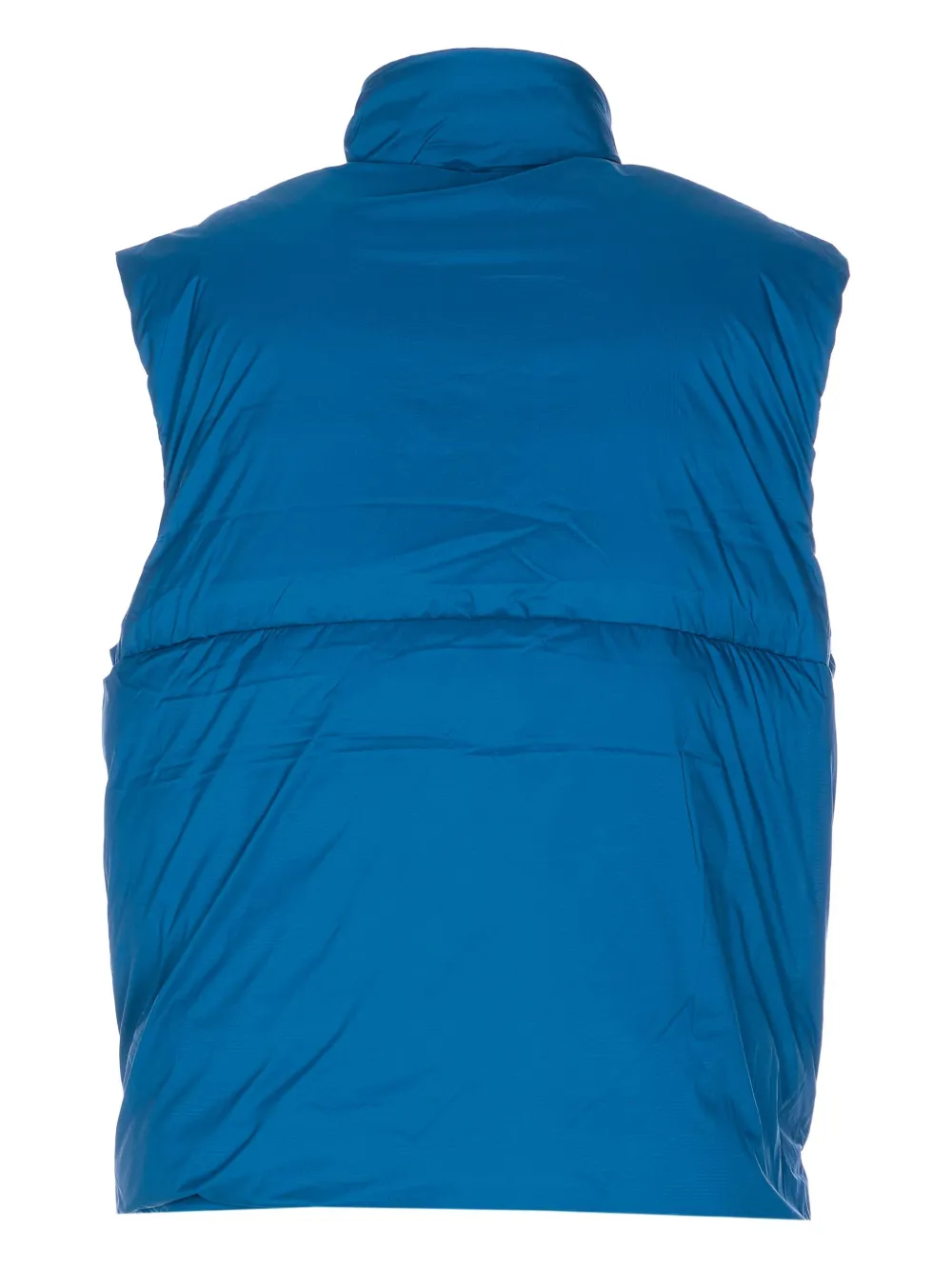 Canada Goose High Neck Sleeveless Quilted Jacket With Pockets In Blue