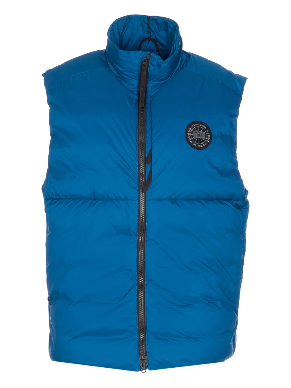 Canada Goose High Neck Sleeveless Quilted Jacket With Pockets In Blue