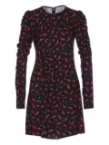 MAR DE MARGARITAS rose-print mini dress - Black