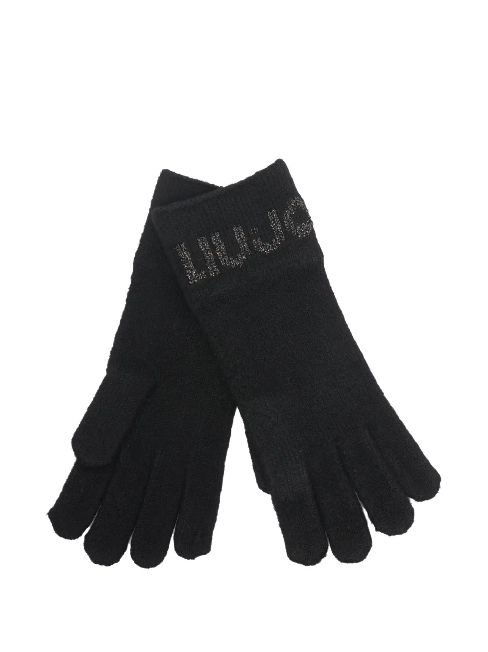 Liu •jo Logo-detail Gloves In Black