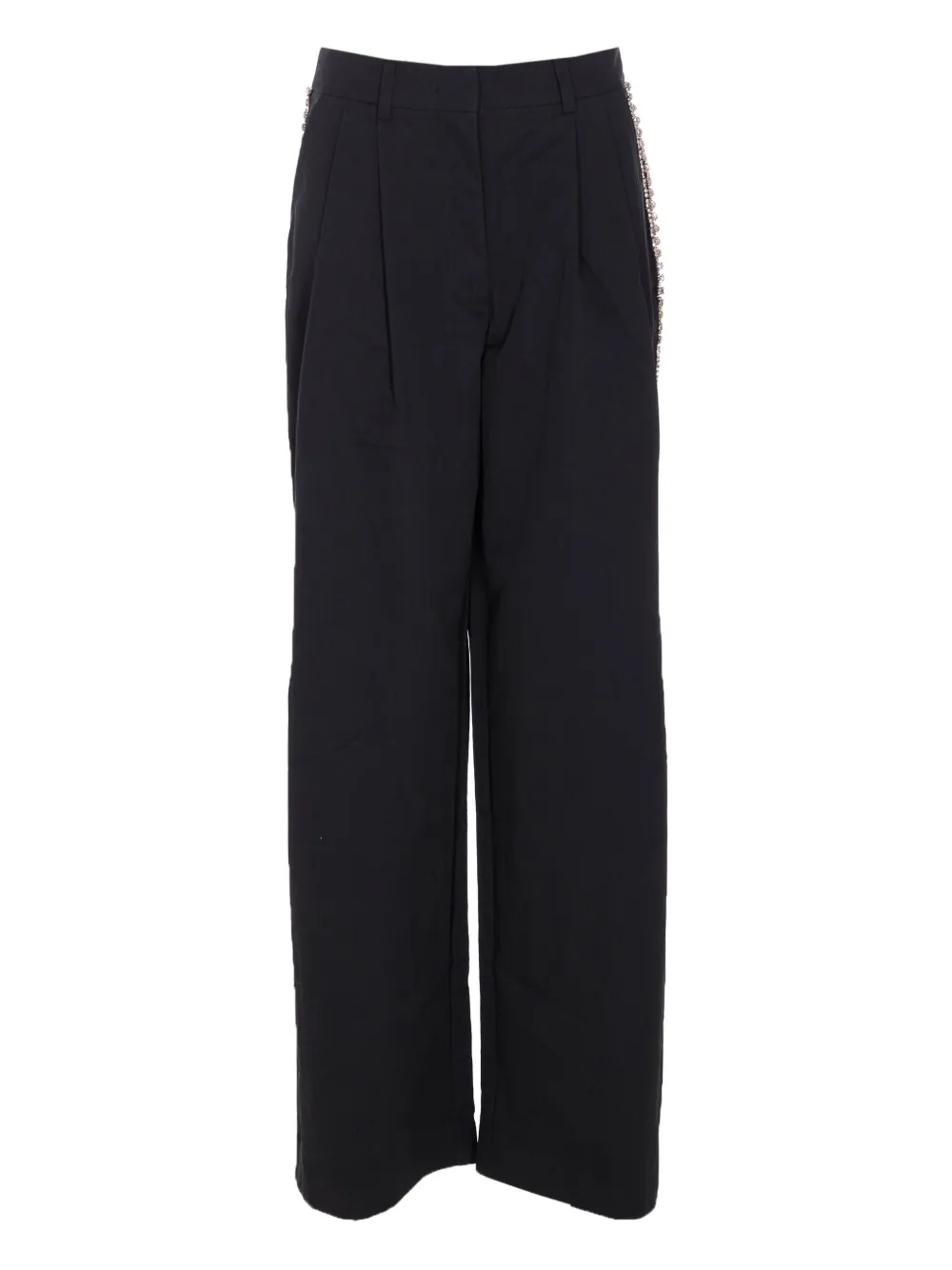 Essentiel Antwerp Crystal-embellished High-waisted Trousers In Black