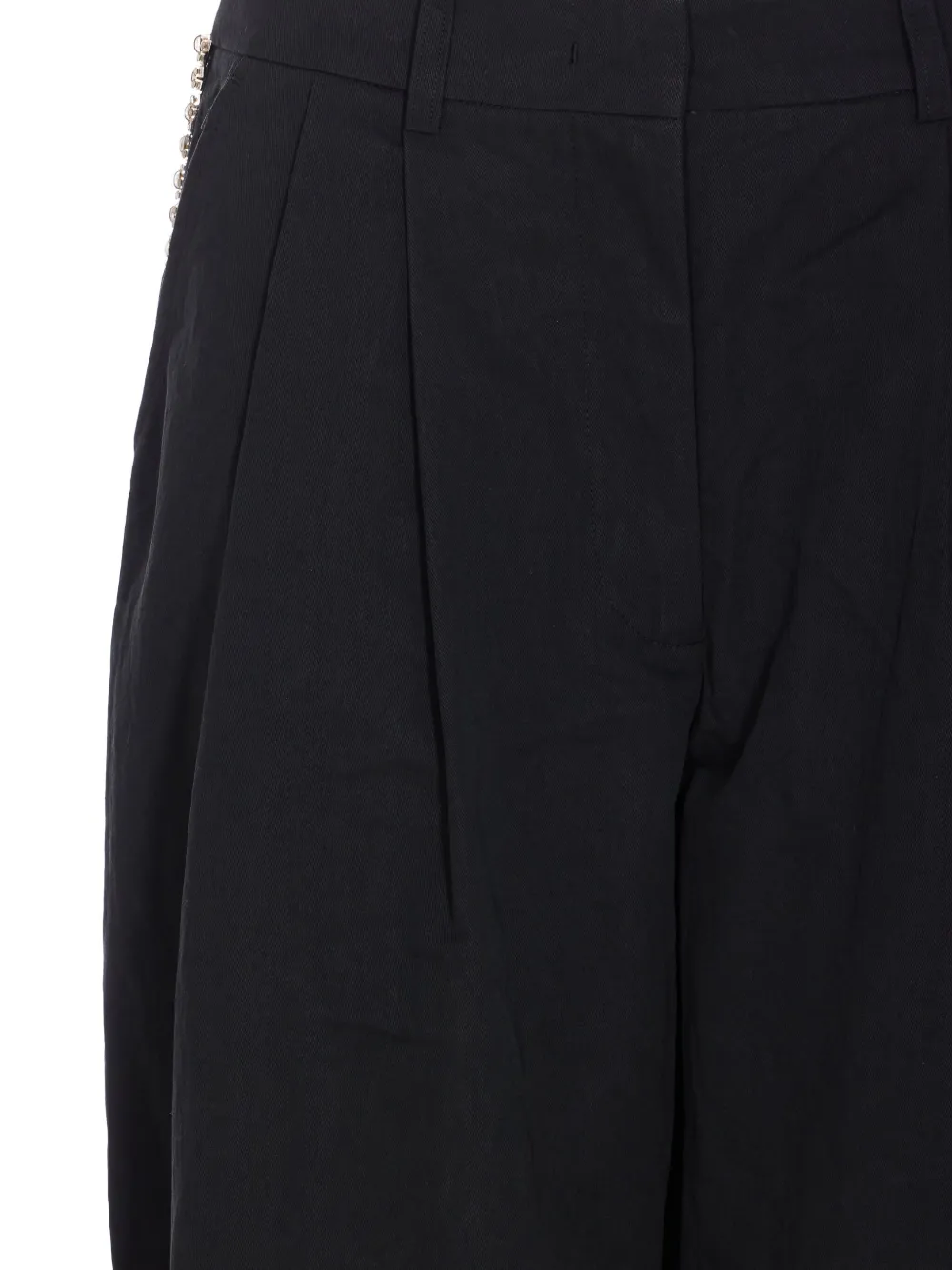 Essentiel Antwerp Crystal-embellished High-waisted Trousers In Black