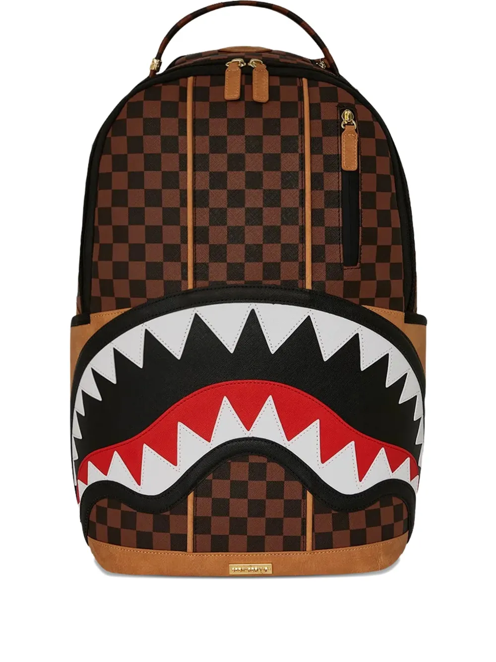 Sprayground check-shark backpack | Brown | Image 1