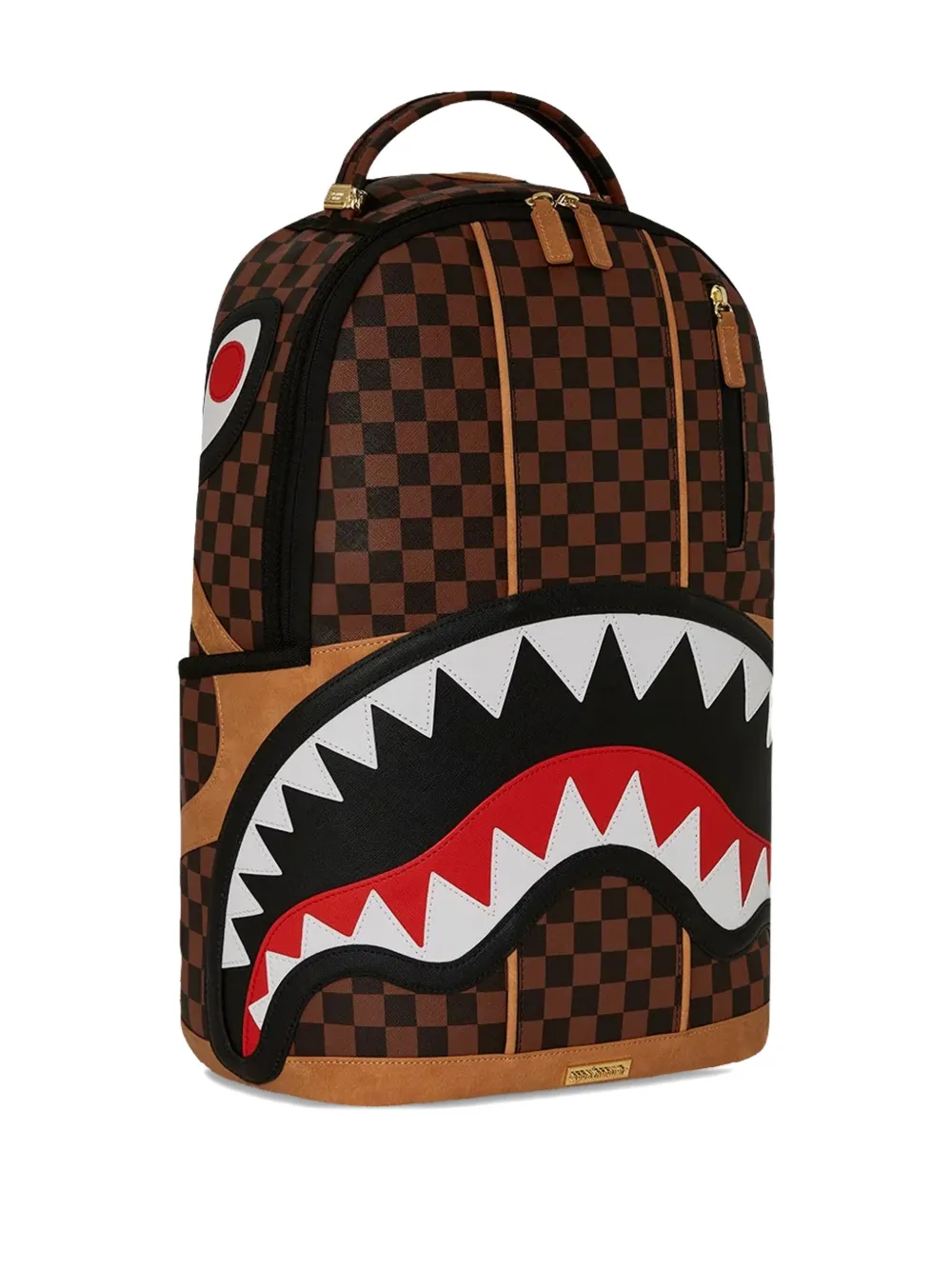 Sprayground Check-shark Backpack In Brown