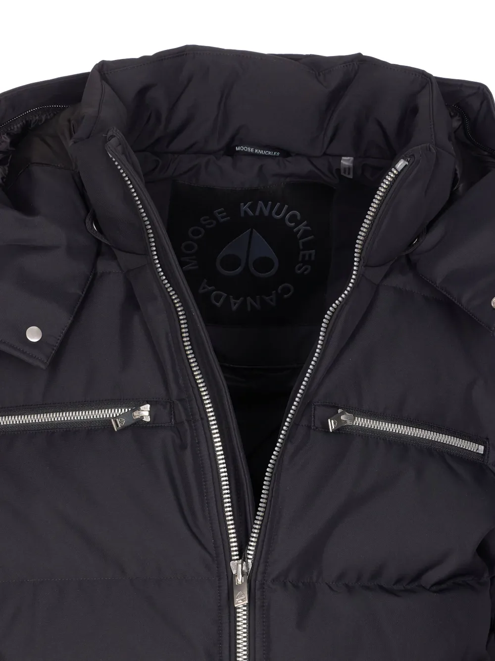 Moose Knuckles Quilted Jacket In Black
