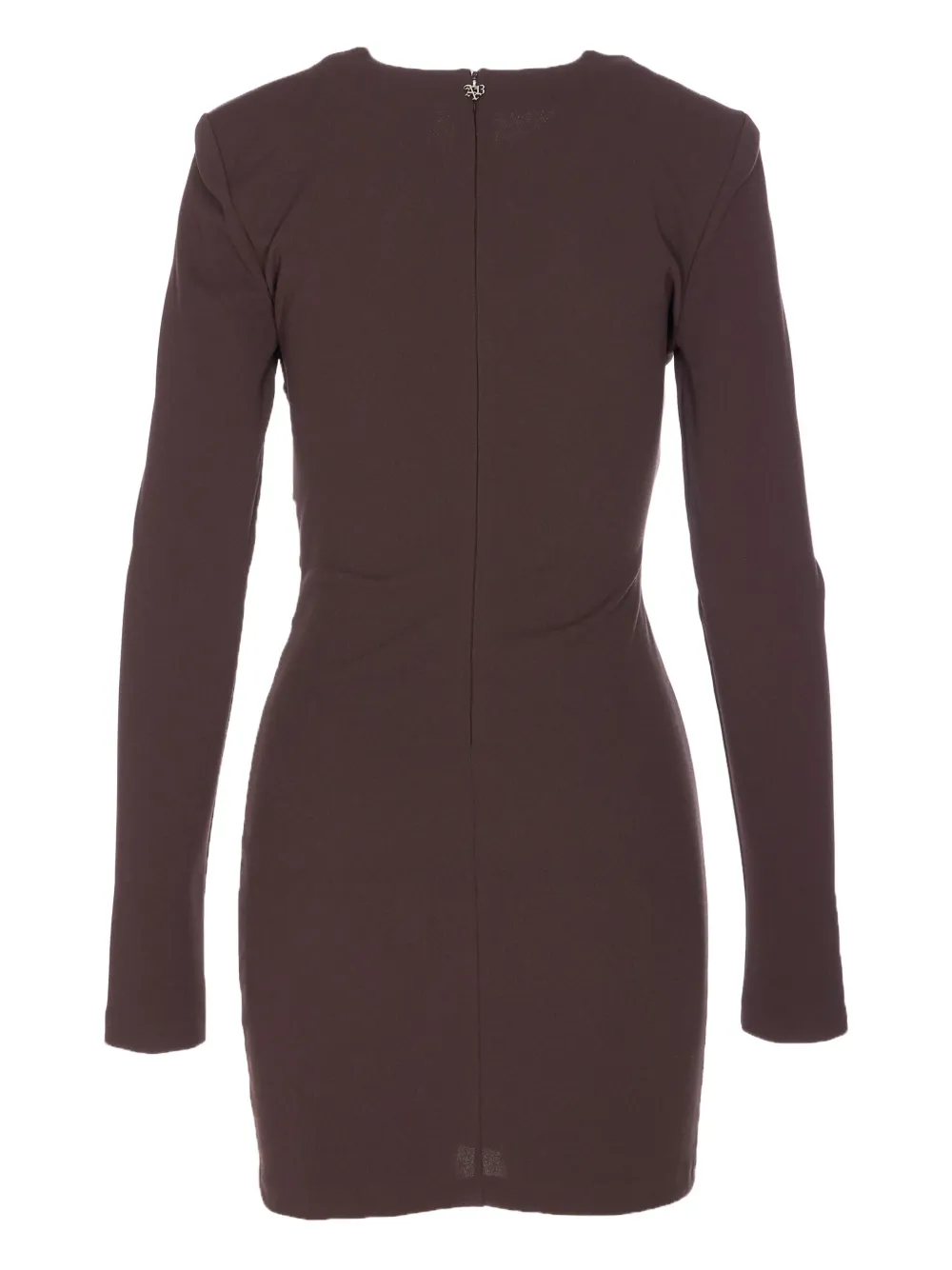 Aniye By long-sleeve draped-design mini dress - Bruin