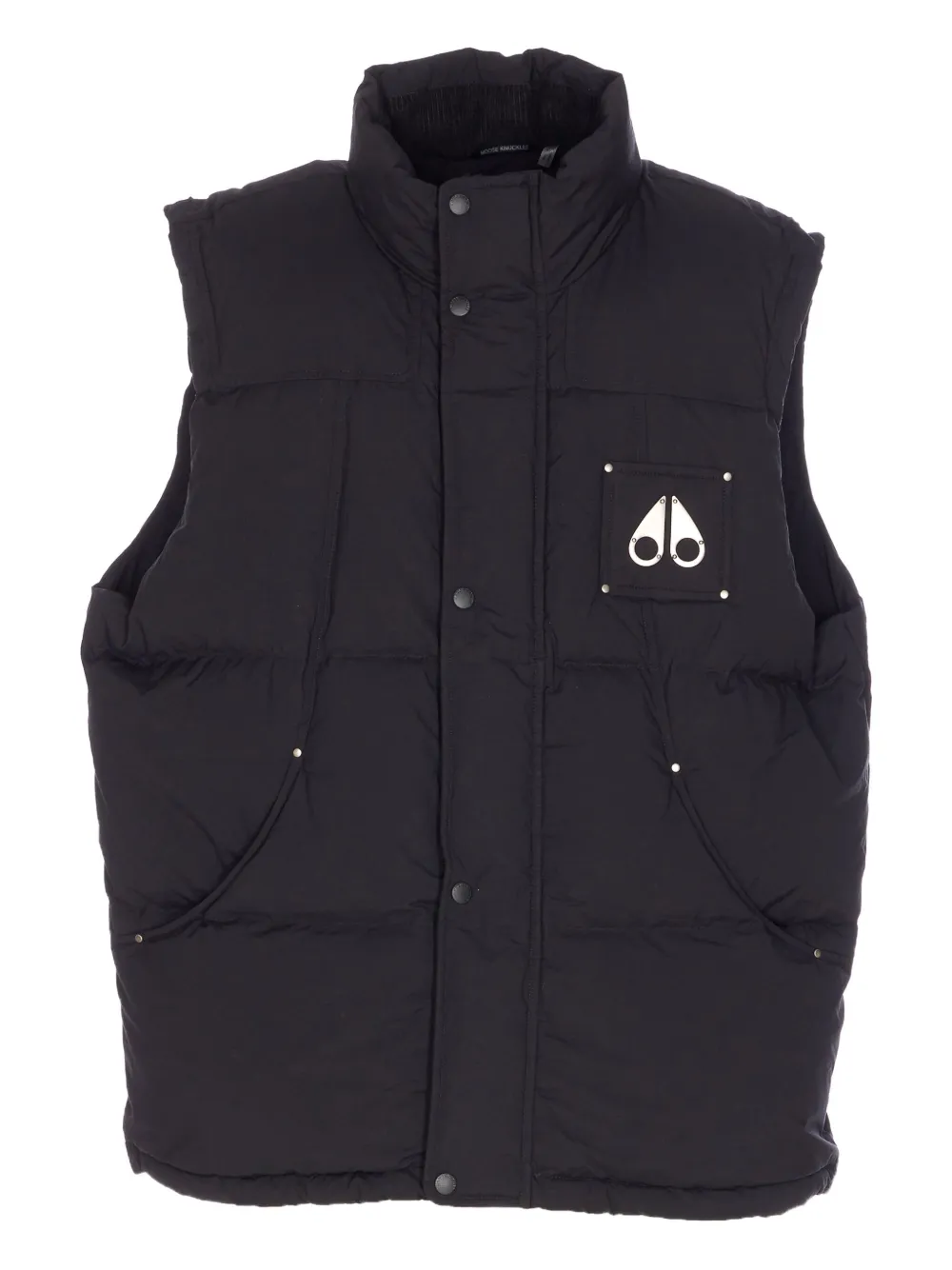 Moose Knuckles Insulated Sleeveless Jacket High Collar In Blue