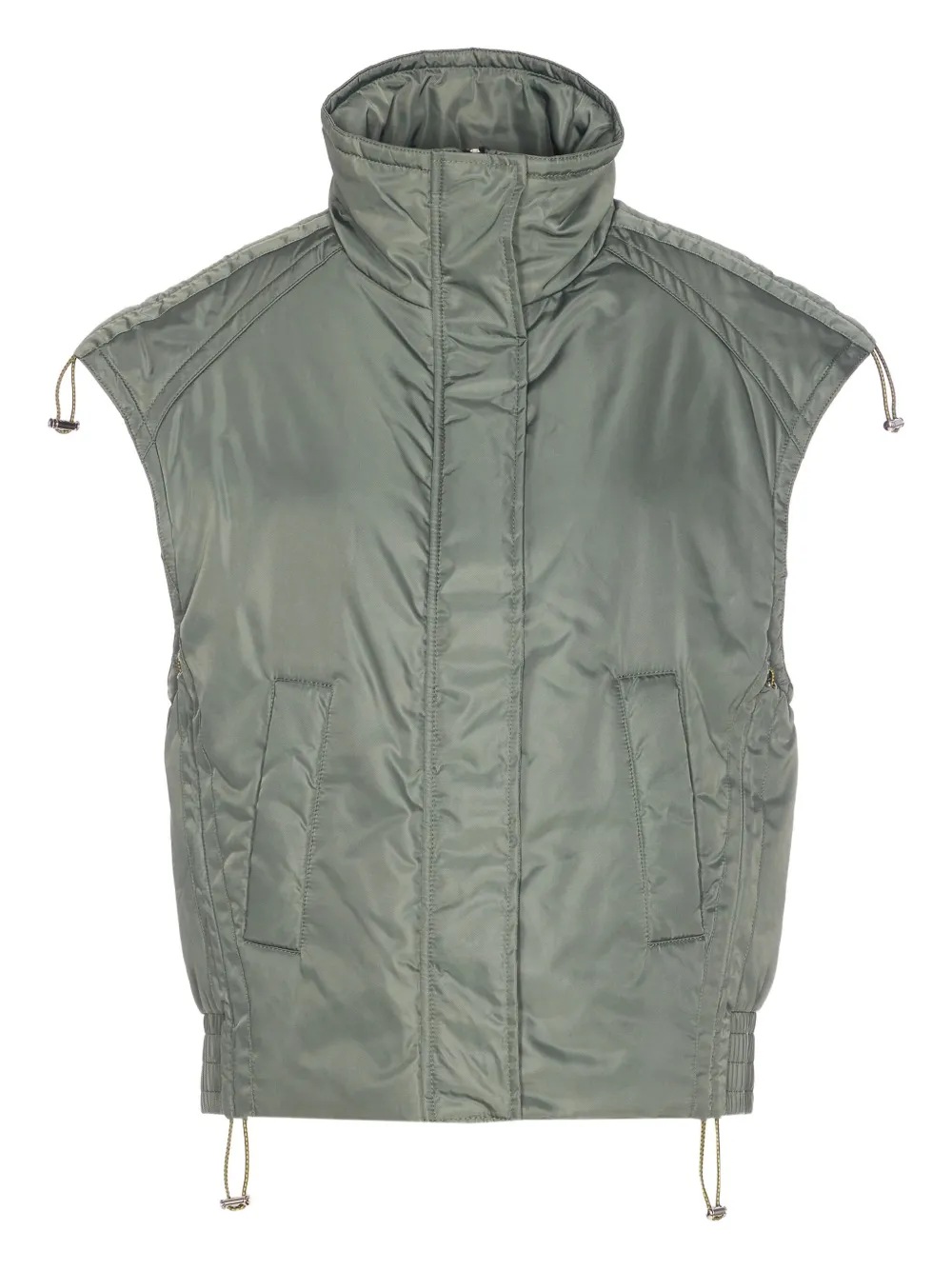 PINKO zip-fastening sleeveless down gilet | Green | Image 1