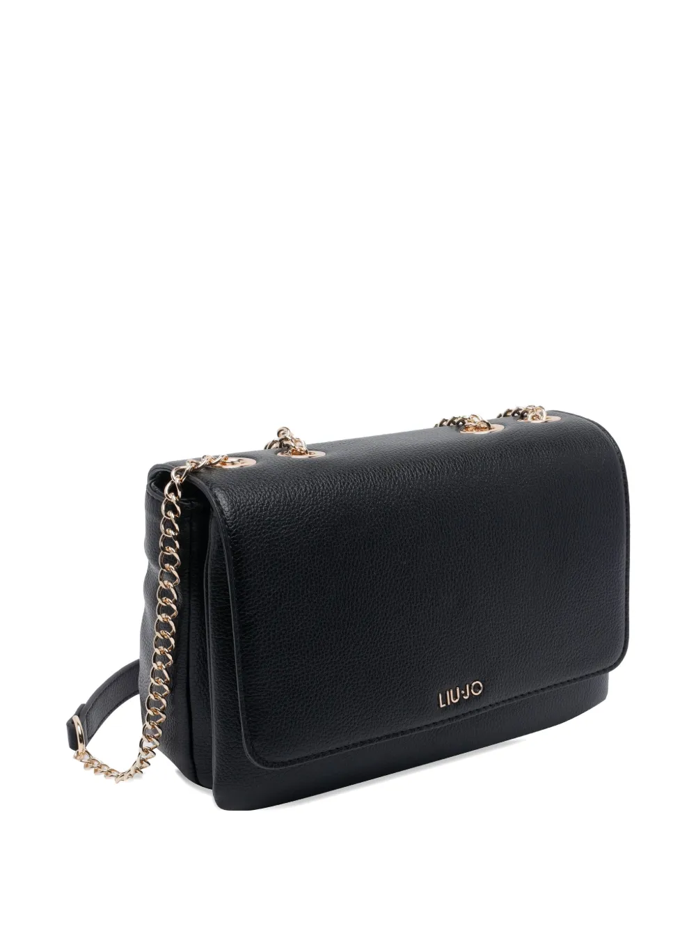 Liu •jo Leather Crossbody Bag In Black
