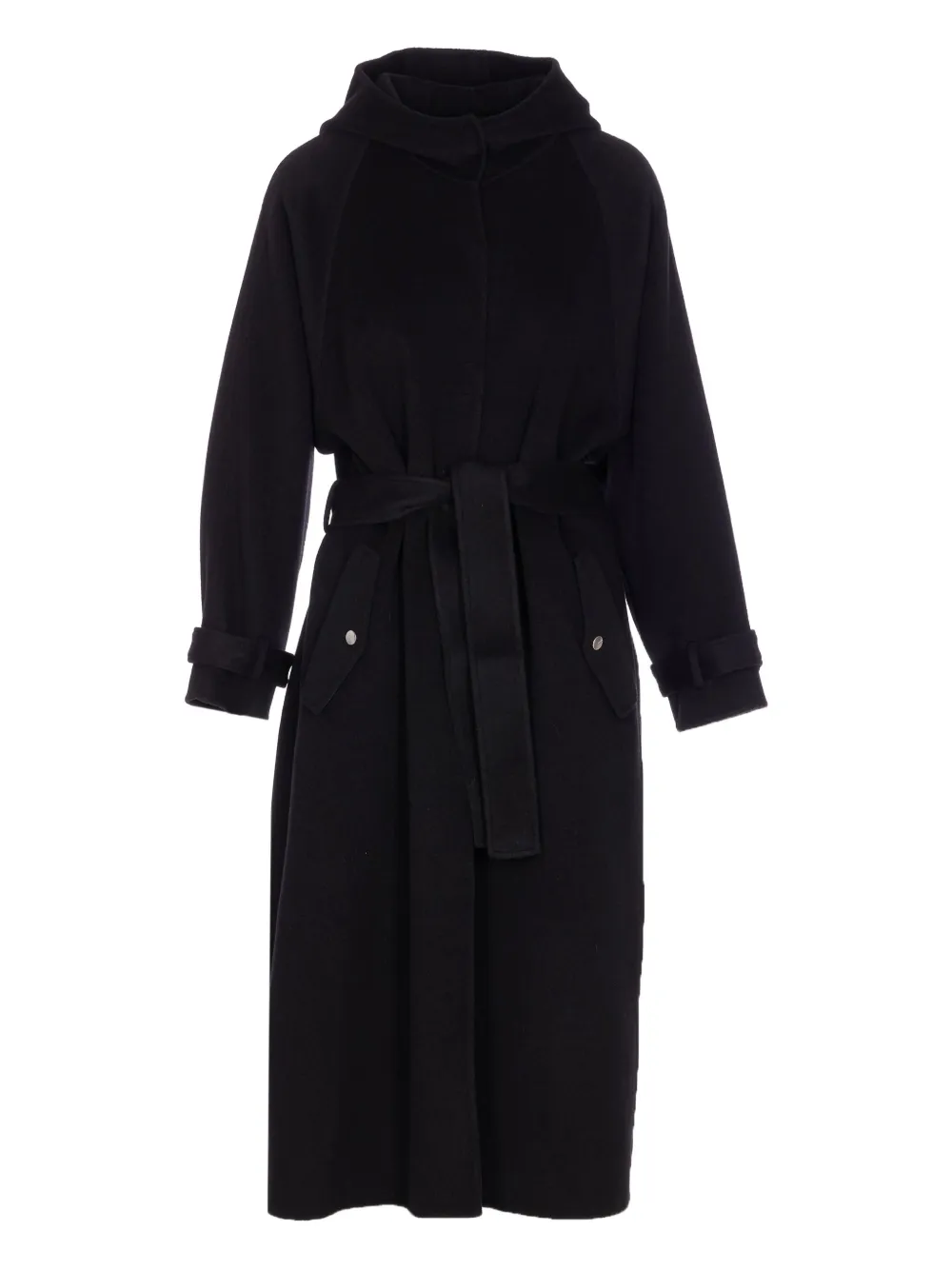 PINKO hooded belted coat | Black | Image 1