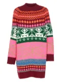 Essentiel Antwerp fairisle crew-neck knitted day dress - Pink