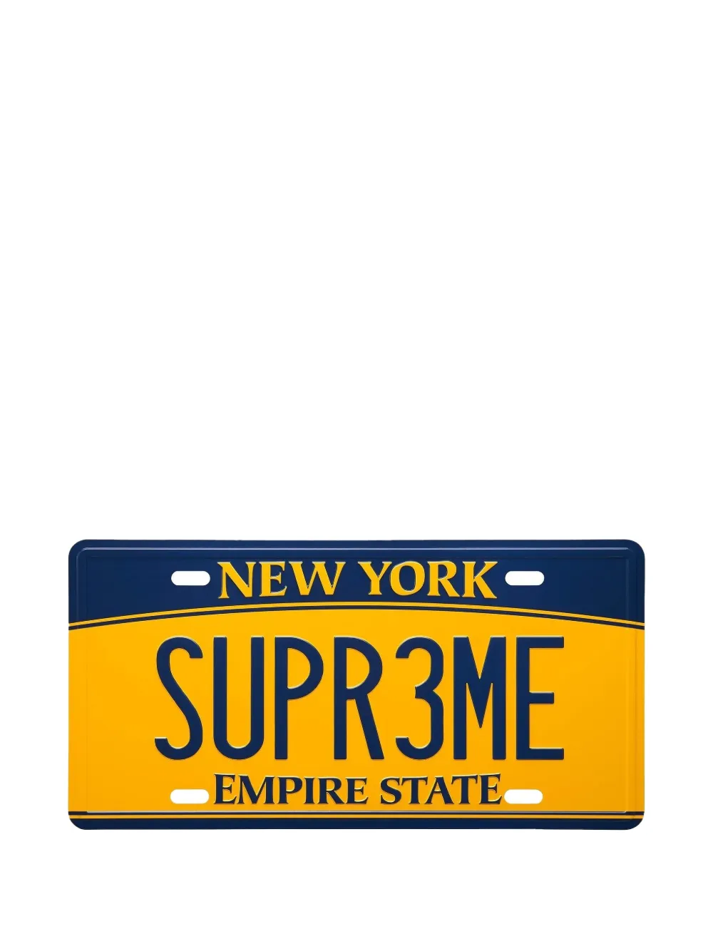 Supreme license plate embossed-graphic (31cm x 15cm) - イエロー Supreme license plate embossed-graphic (31cm x 15cm) - イエロー