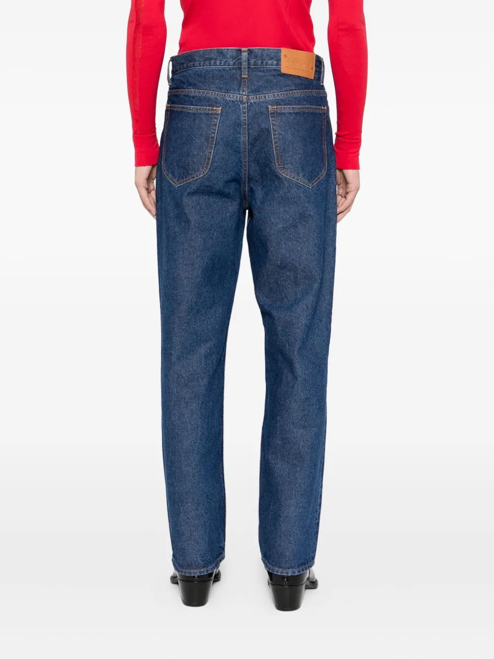 MASU Jeans met logopatch Blauw