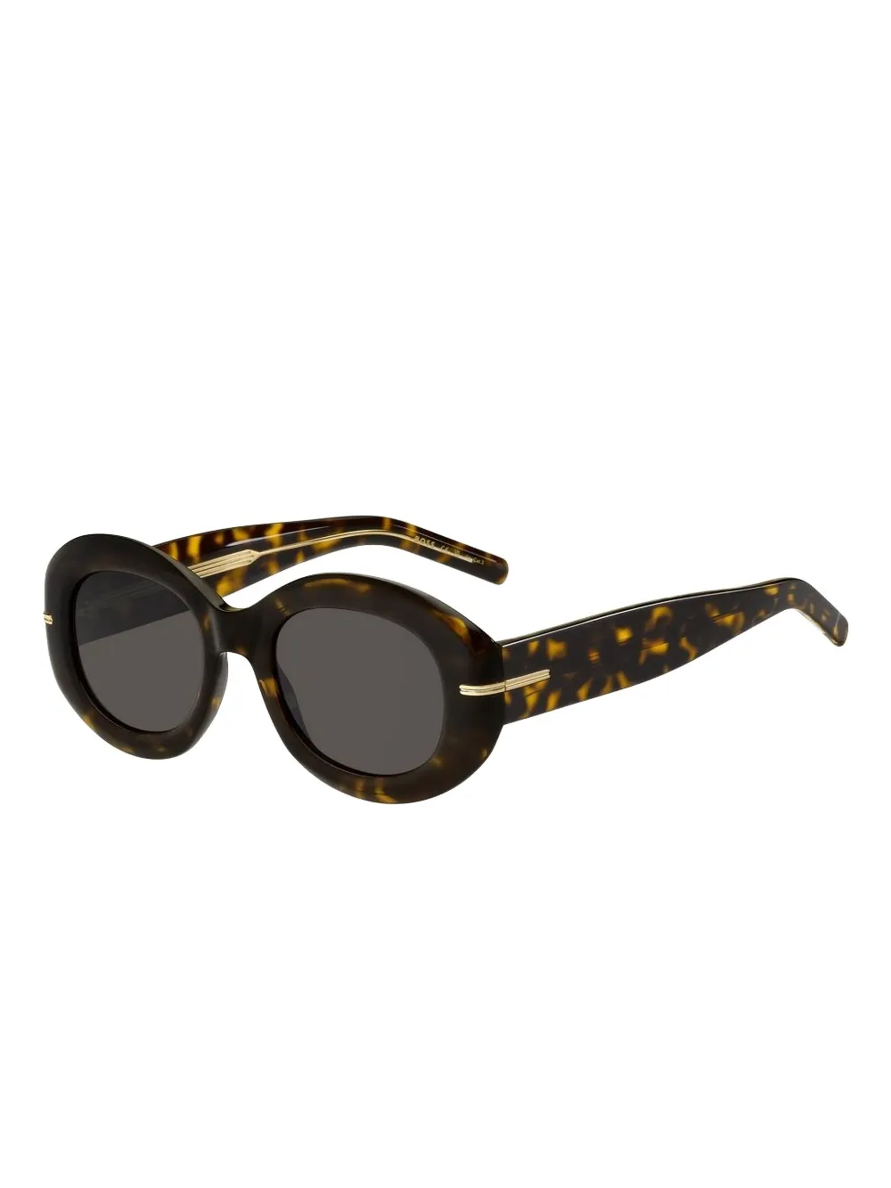 BOSS tortoiseshell oval-frame sunglasses - Bruin