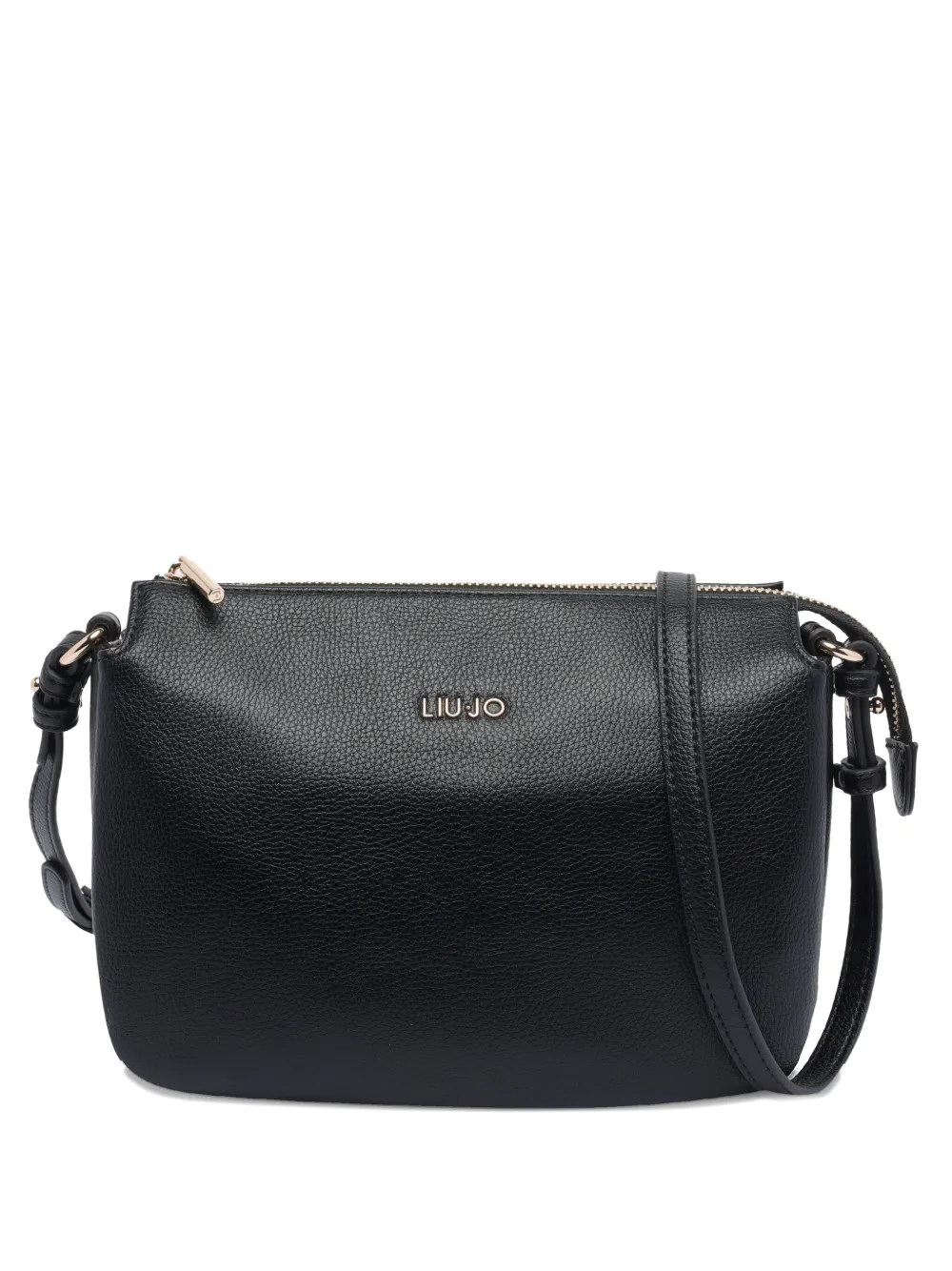 LIU JO logo-plaque zip-closure crossbody bag | Black | Image 1