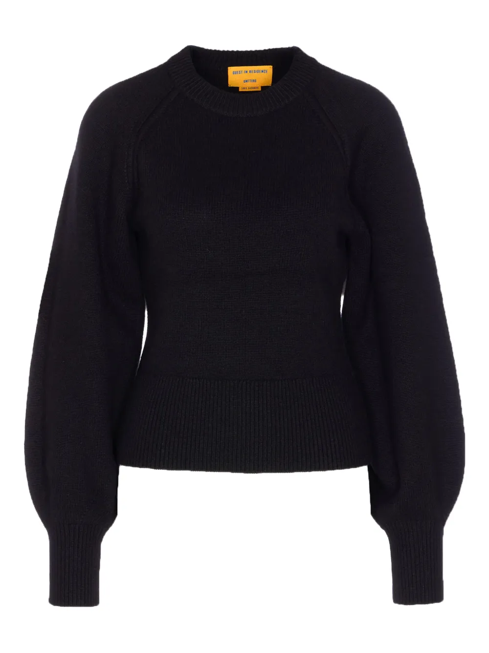 Guest In Residence Raglan-sleeve Cashmere Sweater In Black