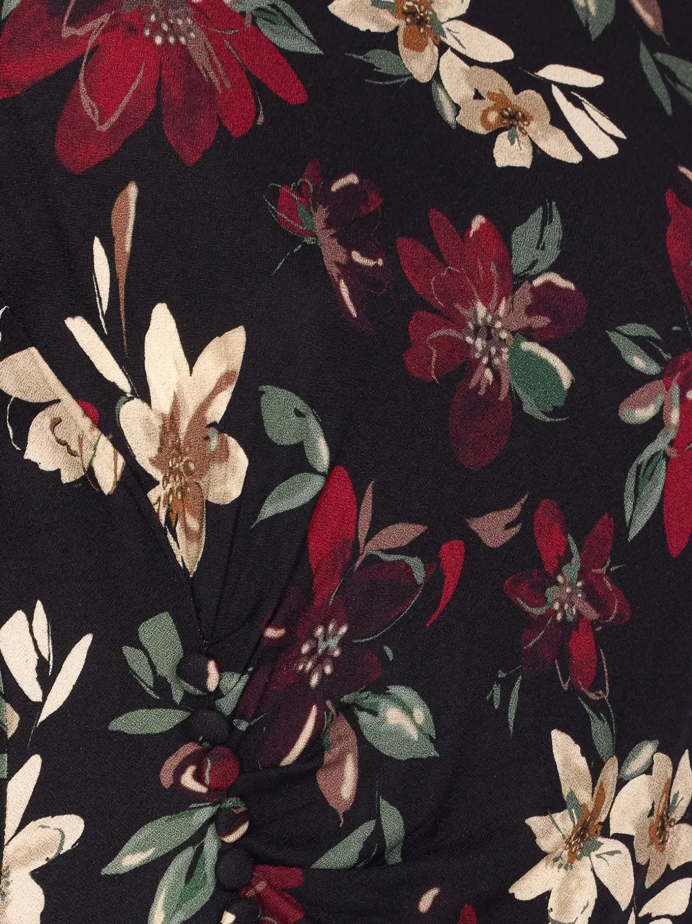 MAR DE MARGARITAS Jurk met pofmouwen Zwart
