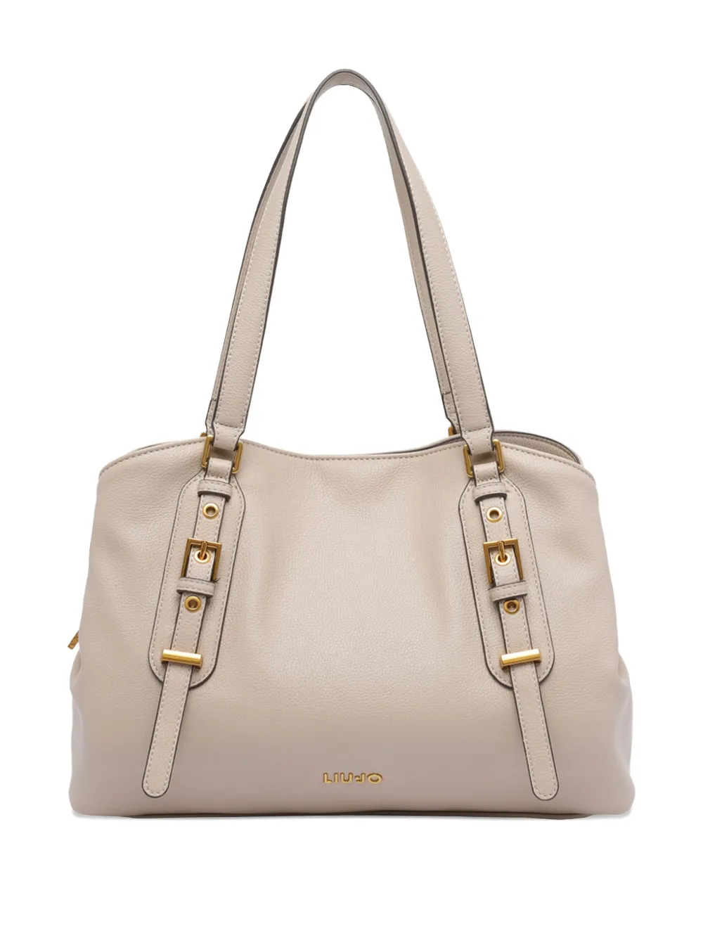 Liu •jo Chic Satchel Bag With Buckle And Handles In Neutral