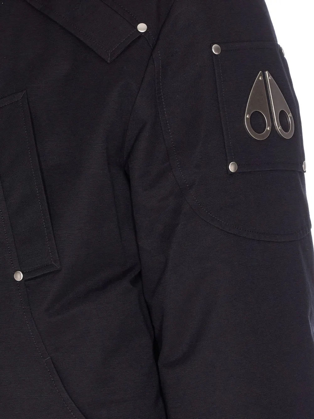 Moose Knuckles Versatile Bomber Jacket Removable Hood In Black