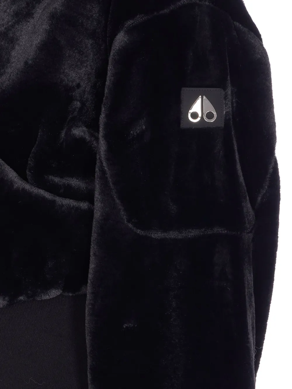Moose Knuckles Hooded Jacket With Elasticized Waist And Pockets In Black