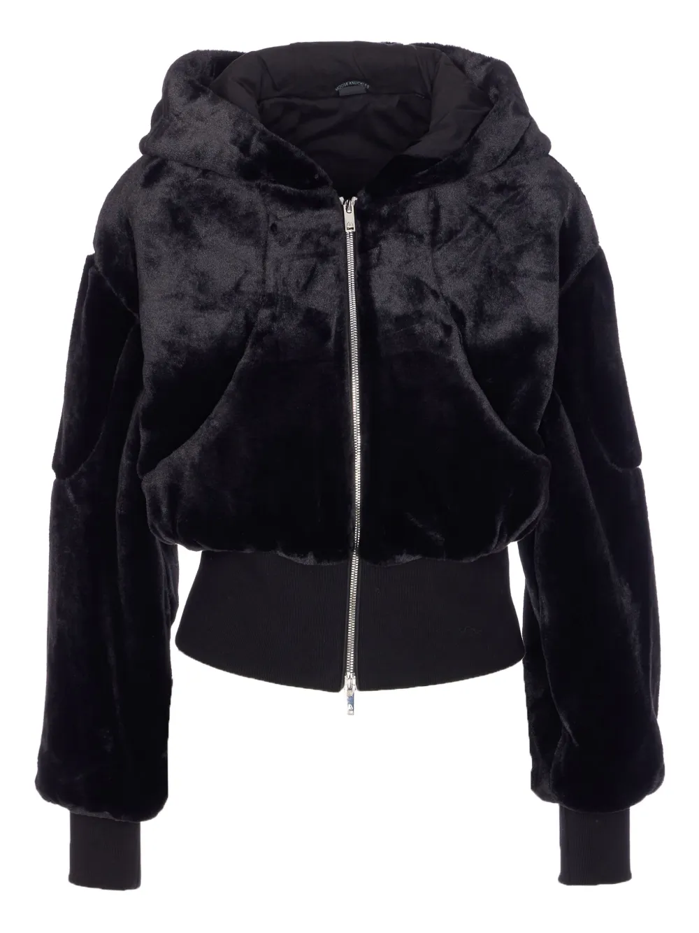 Moose Knuckles Hooded Jacket With Elasticized Waist And Pockets In Black