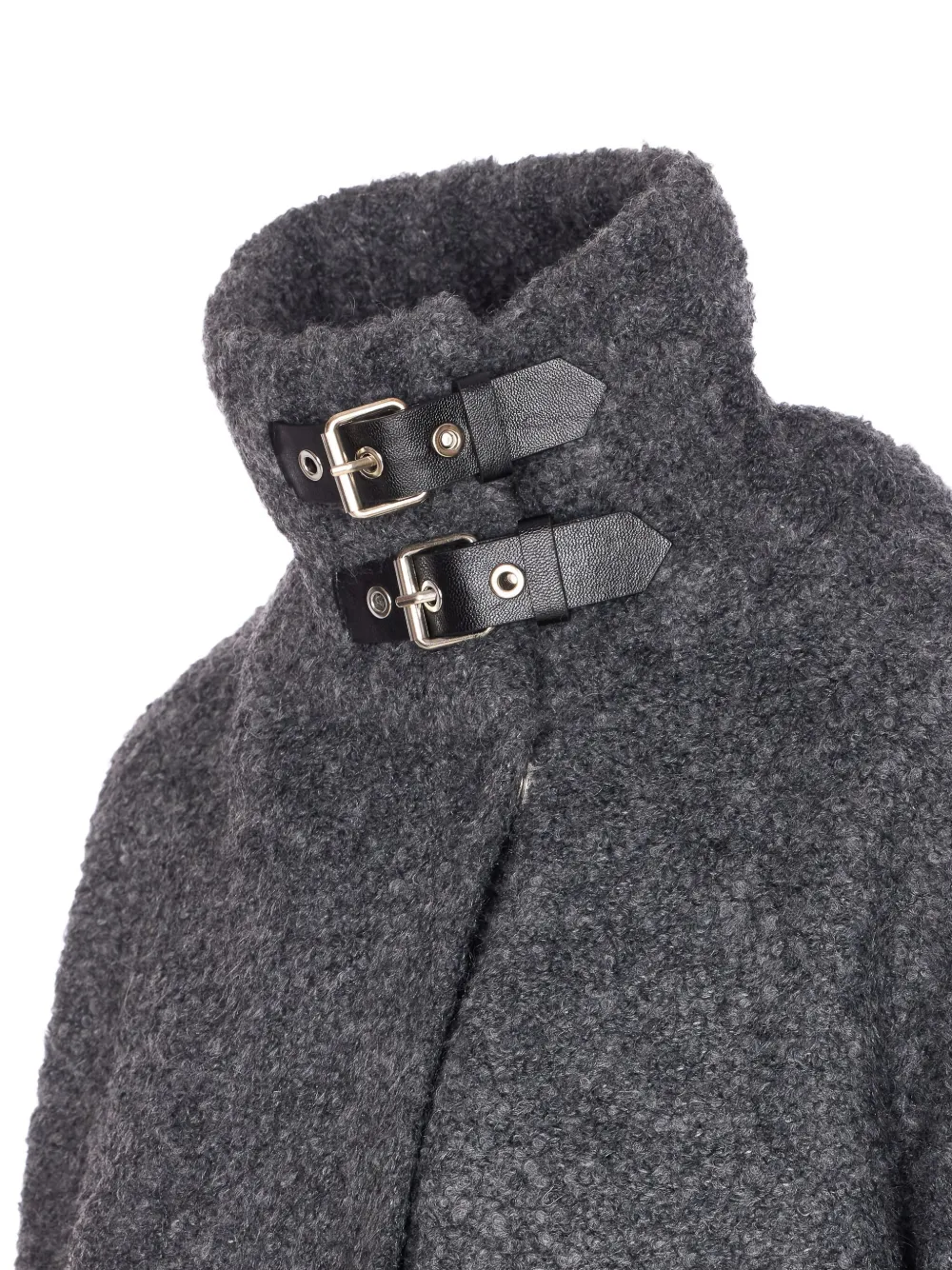 Liu •jo High-neck Oversized Coat In Gray