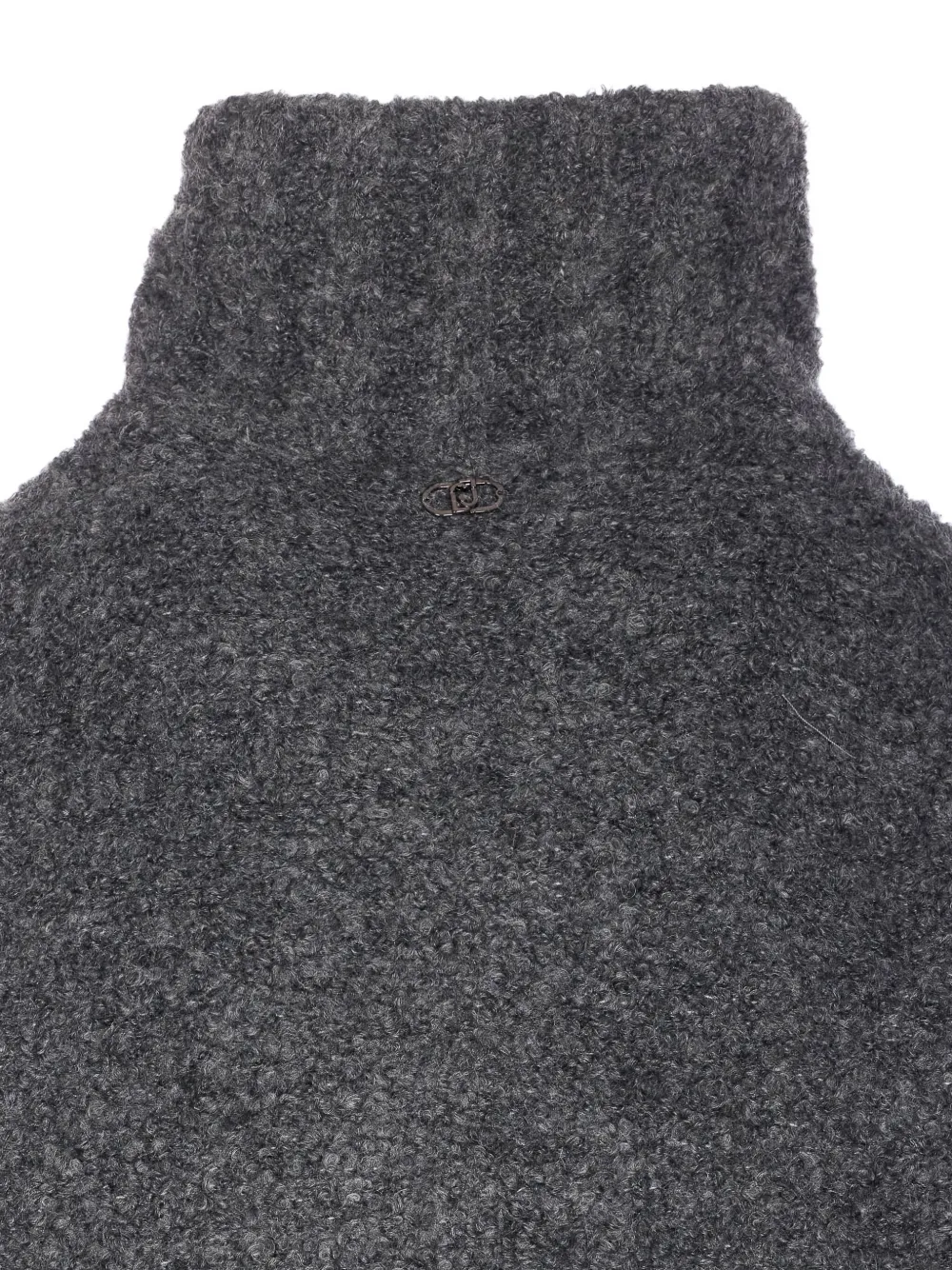Liu •jo High-neck Oversized Coat In Gray