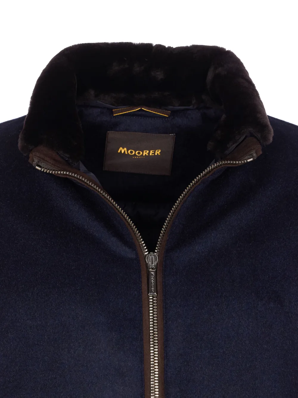 Moorer Long-sleeved Stand-collar Down Jacket In Blue