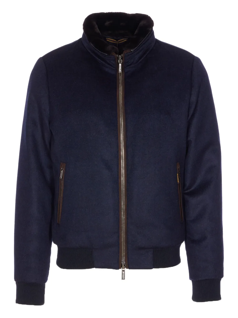 Moorer Long-sleeved Stand-collar Down Jacket In Blue