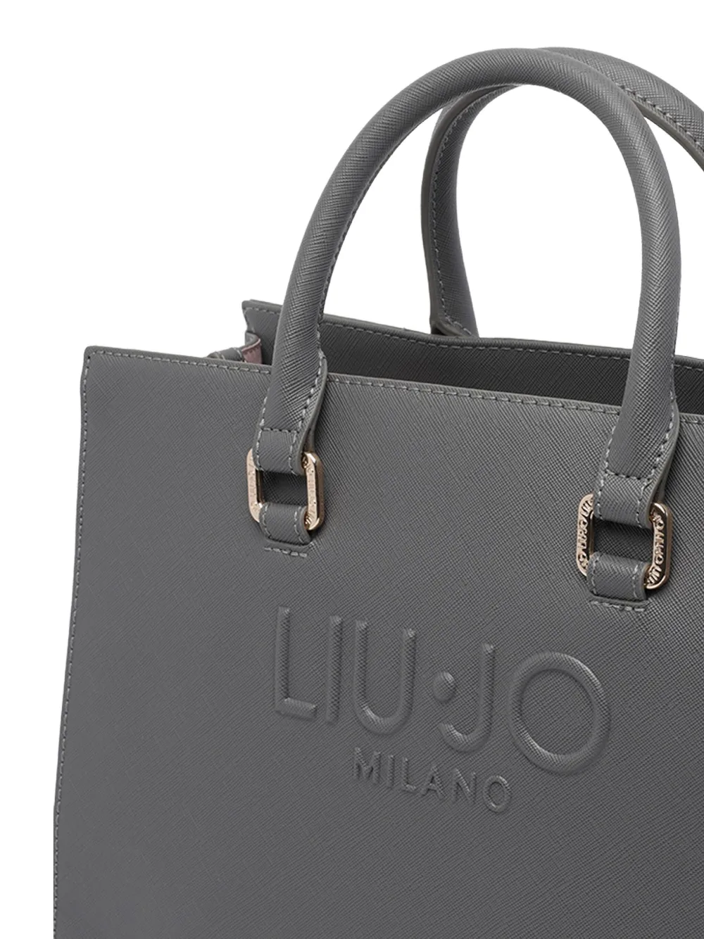 Liu •jo Logo-embossed Tote Bag In Gray