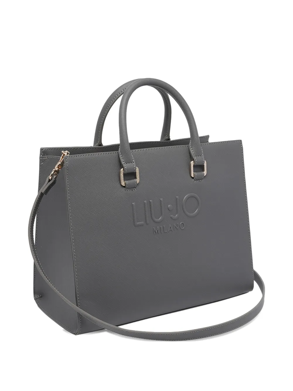 Liu •jo Logo-embossed Tote Bag In Gray