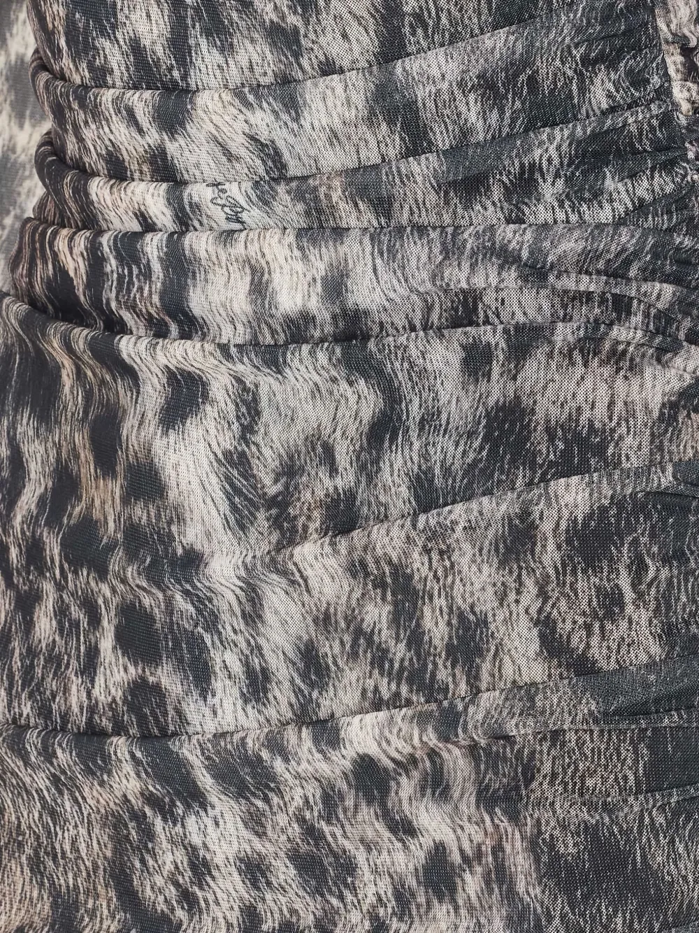 Aniye By Leopard-print Ruched Dress In Gray