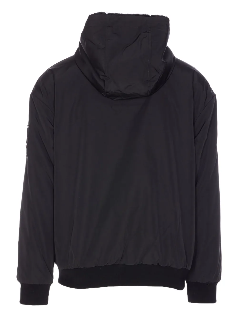 Moose Knuckles Roland Logo-plaque Hooded Jacket In Black