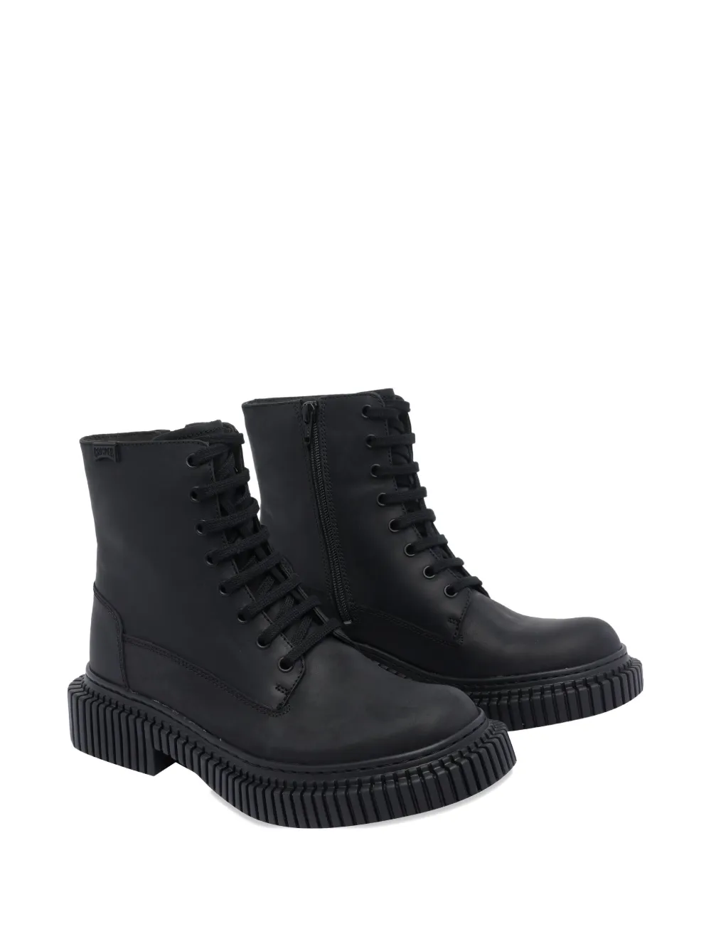 Camper leather biker boots Black