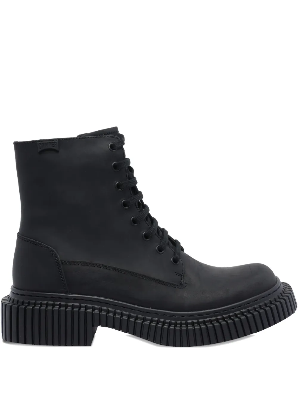 Camper leather biker boots Black