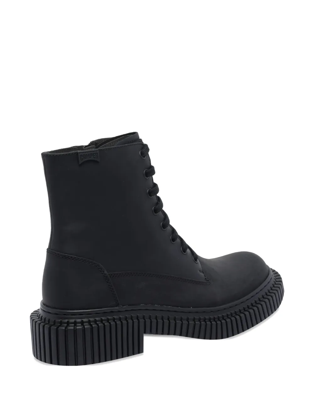 Camper leather biker boots Black