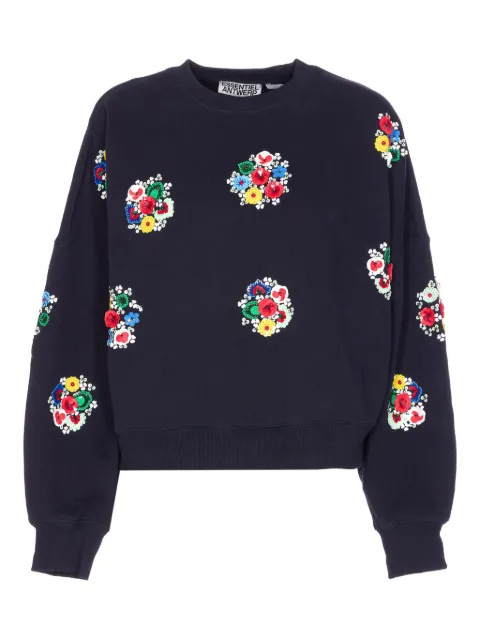 Essentiel Antwerp sudadera con motivo floral de lentejuelas