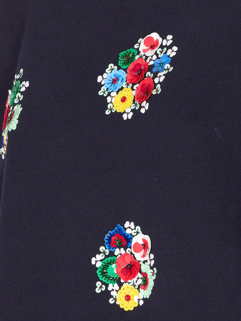 Essentiel Antwerp Sequin-floral Sweatshirt In Blue
