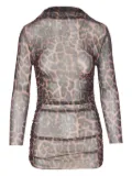 Aniye By animal-print high-neck top - Brown