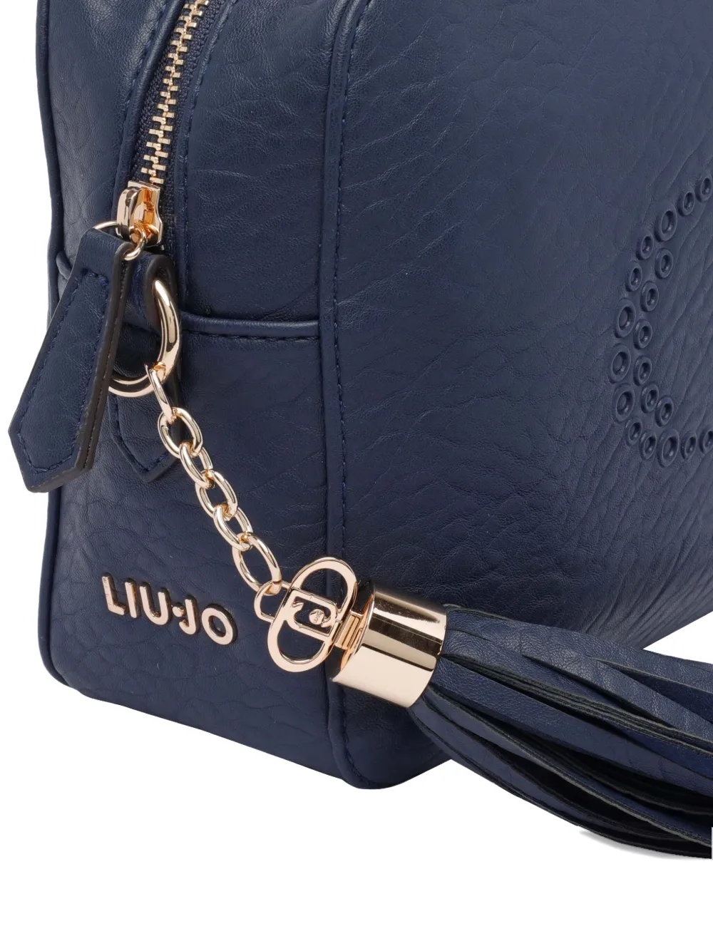 Liu •jo Logo-embellished Tassel Cross Body Bag In Blue