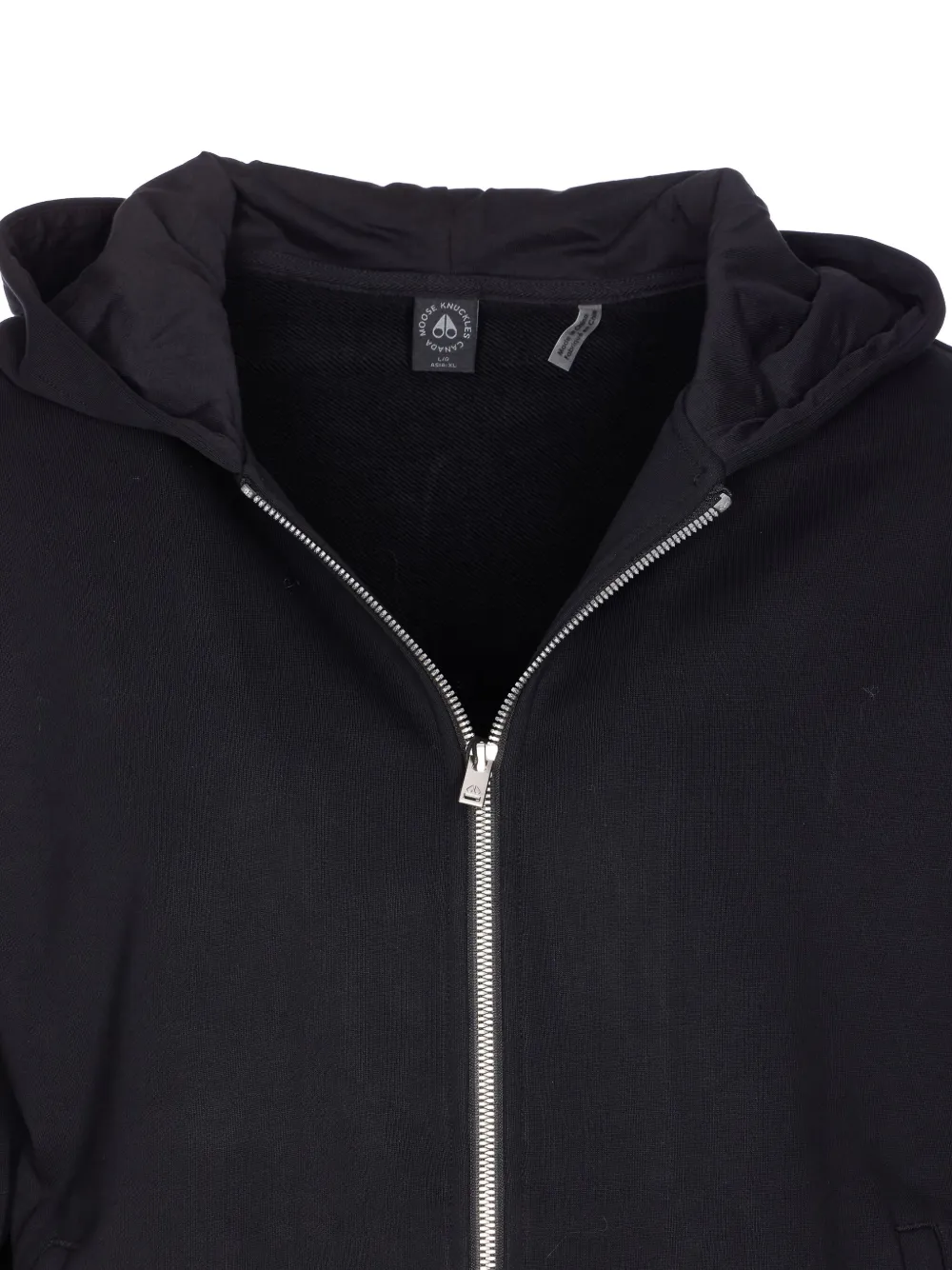 Moose Knuckles Hartsfield Zip-up Hoodie In Black