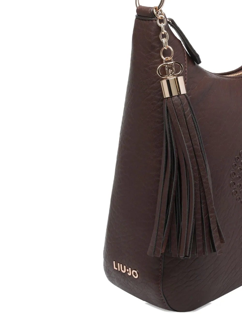 Liu •jo Top-zip Tassel-detail Shoulder Bag In Brown