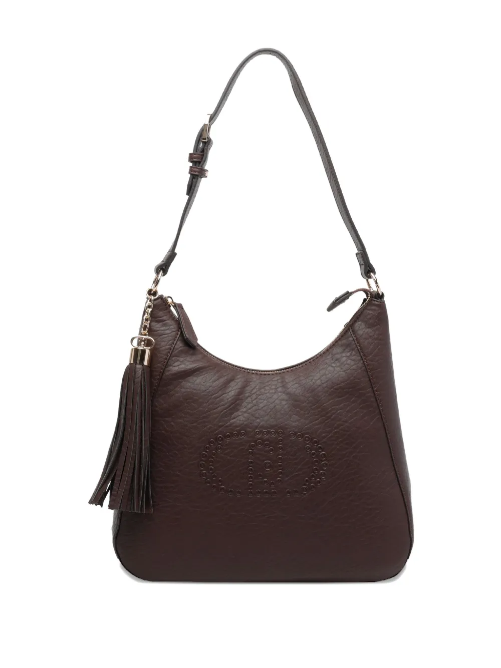 Liu •jo Top-zip Tassel-detail Shoulder Bag In Brown