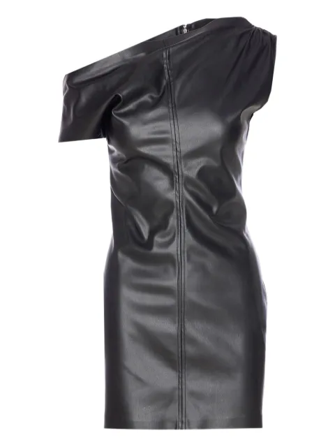 Aniye By asymmetric leather-effect dress