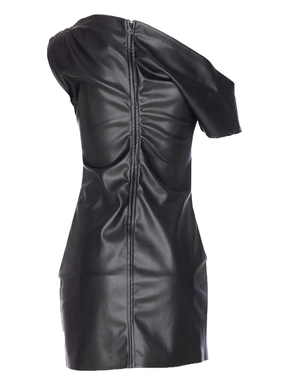 Aniye By Asymmetrische jurk met leer-effect - Zwart